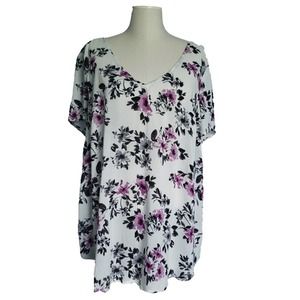 Torrid Abbey Floral Challis Bow-Back Blouse